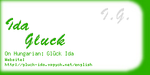 ida gluck business card